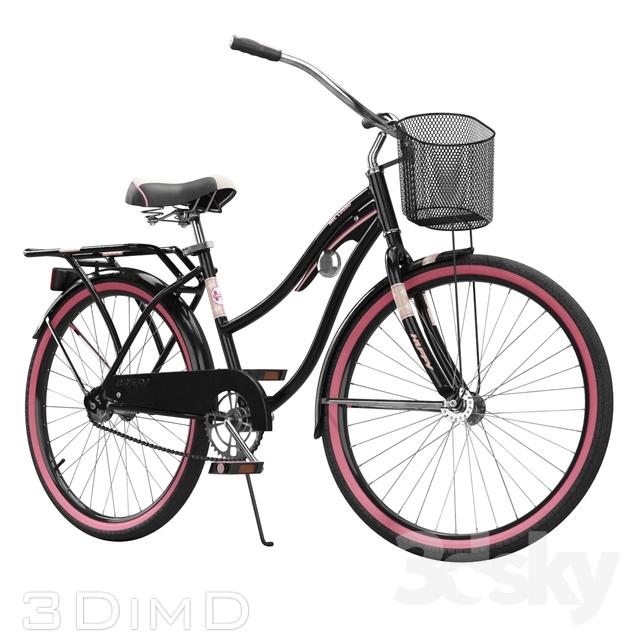 red cruiser bike with basket